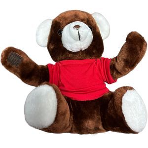 Saks Fifth Avenue Brown Teddy Bear Plush Steven Smith Red Shirt Stuffed Animal